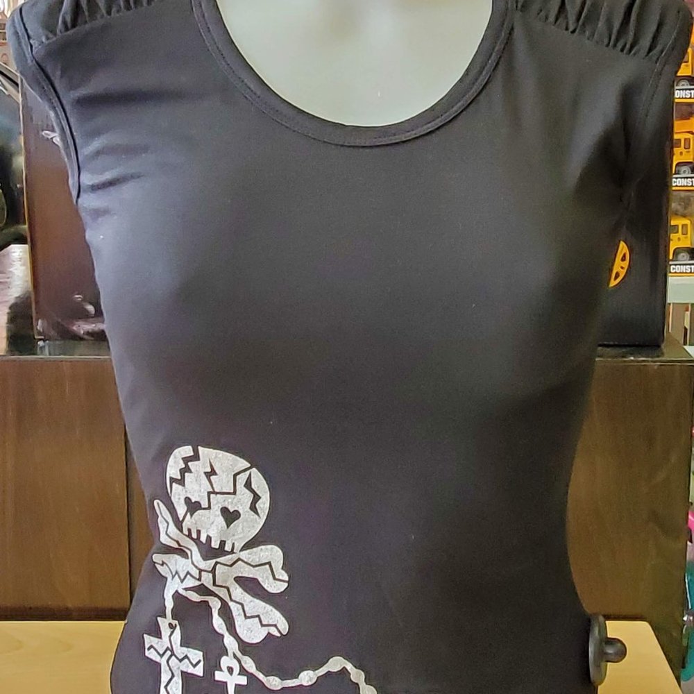 Printed Cap Sleeve Tee